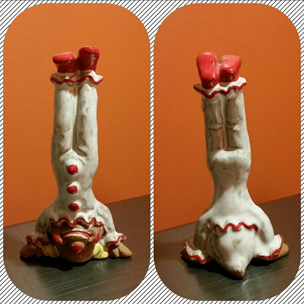 HEADSTAND CLOWN FIGURINE • NWOT